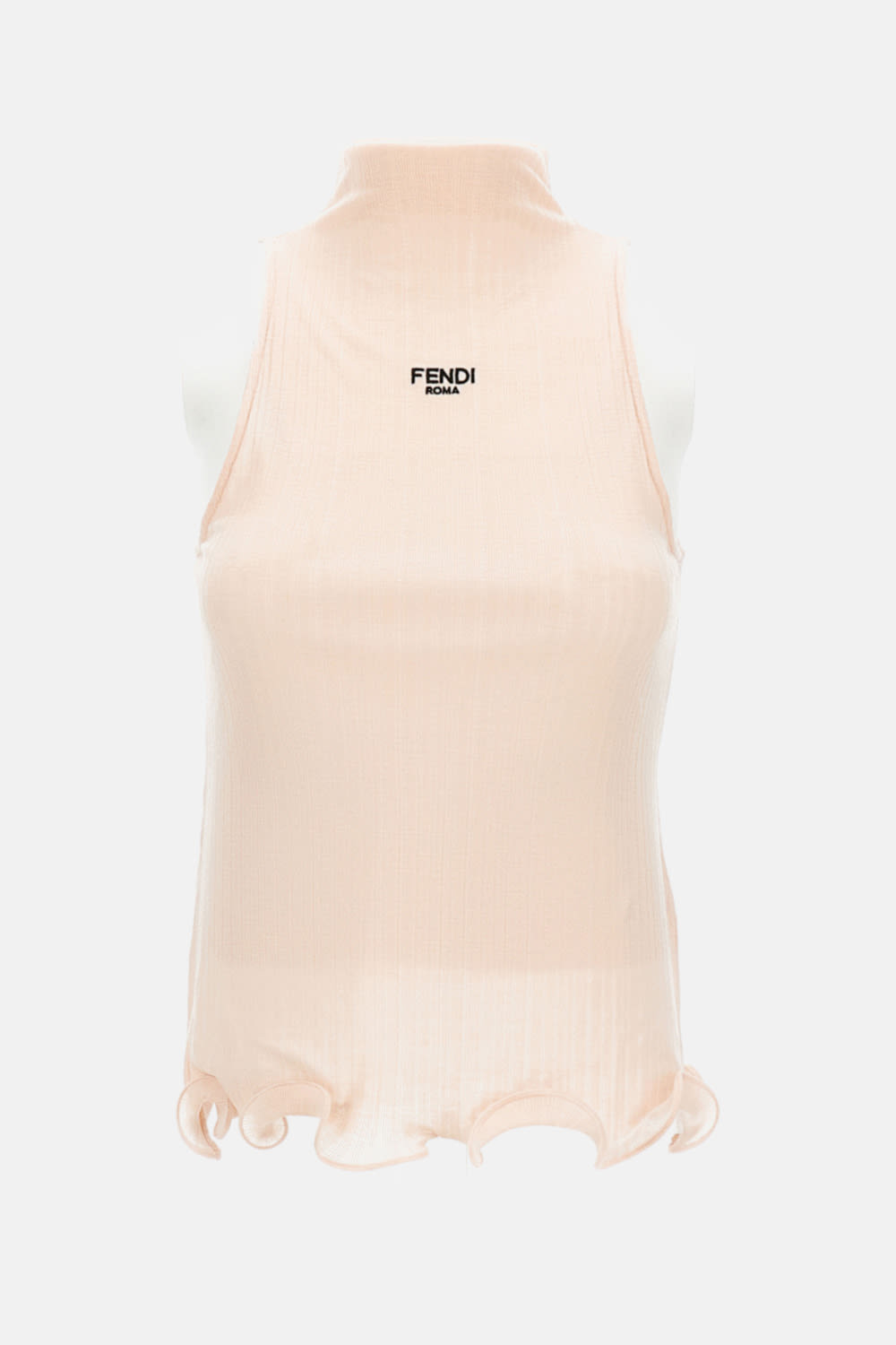Fendi Top Roma Rib In Pink