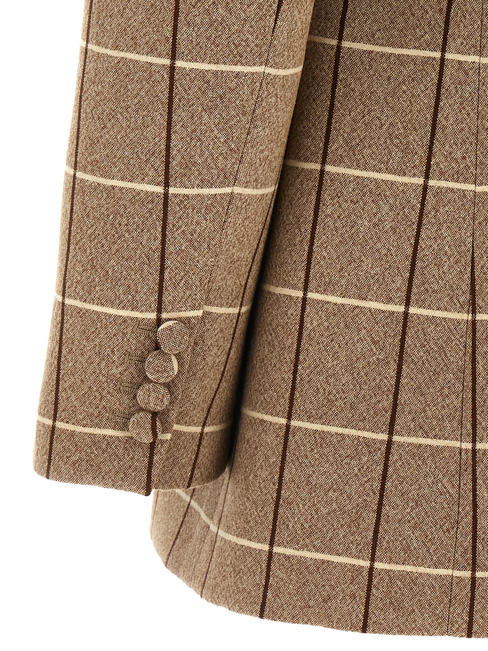 Valentino Garavani Double-breasted Blazer Blazers Beige In Brown