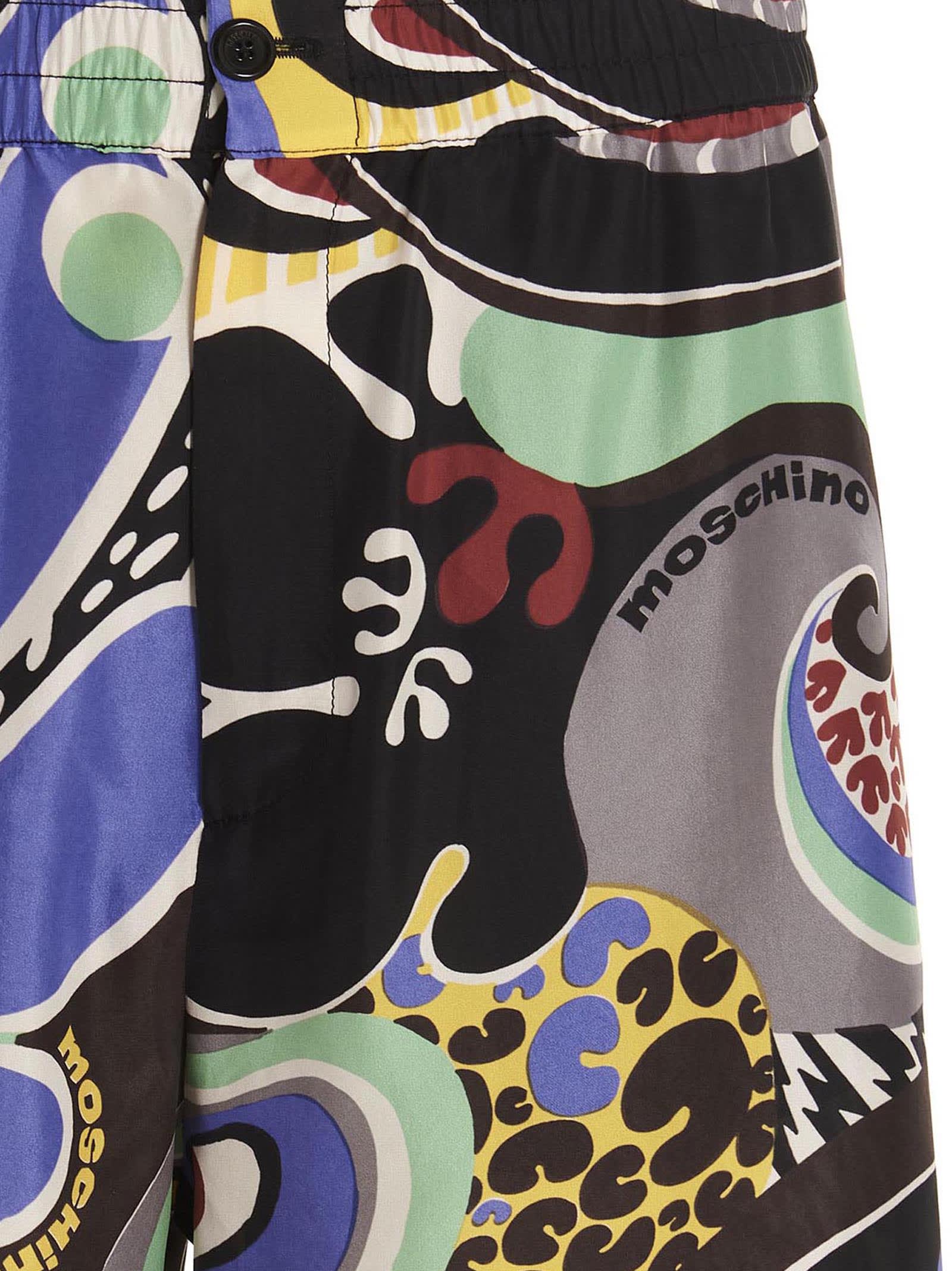 Shop Moschino Psychedelic Bermuda Shorts In Multicolor