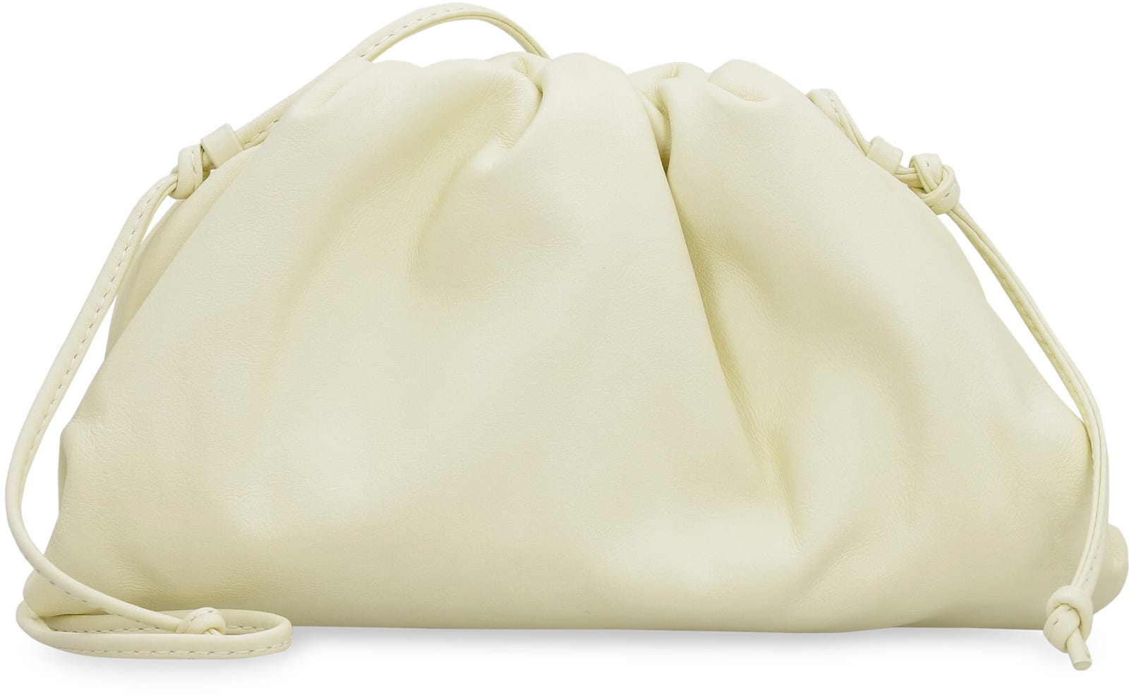 Bottega Veneta Pastel Yellow Nappa Leather Mini Pouch Clutch