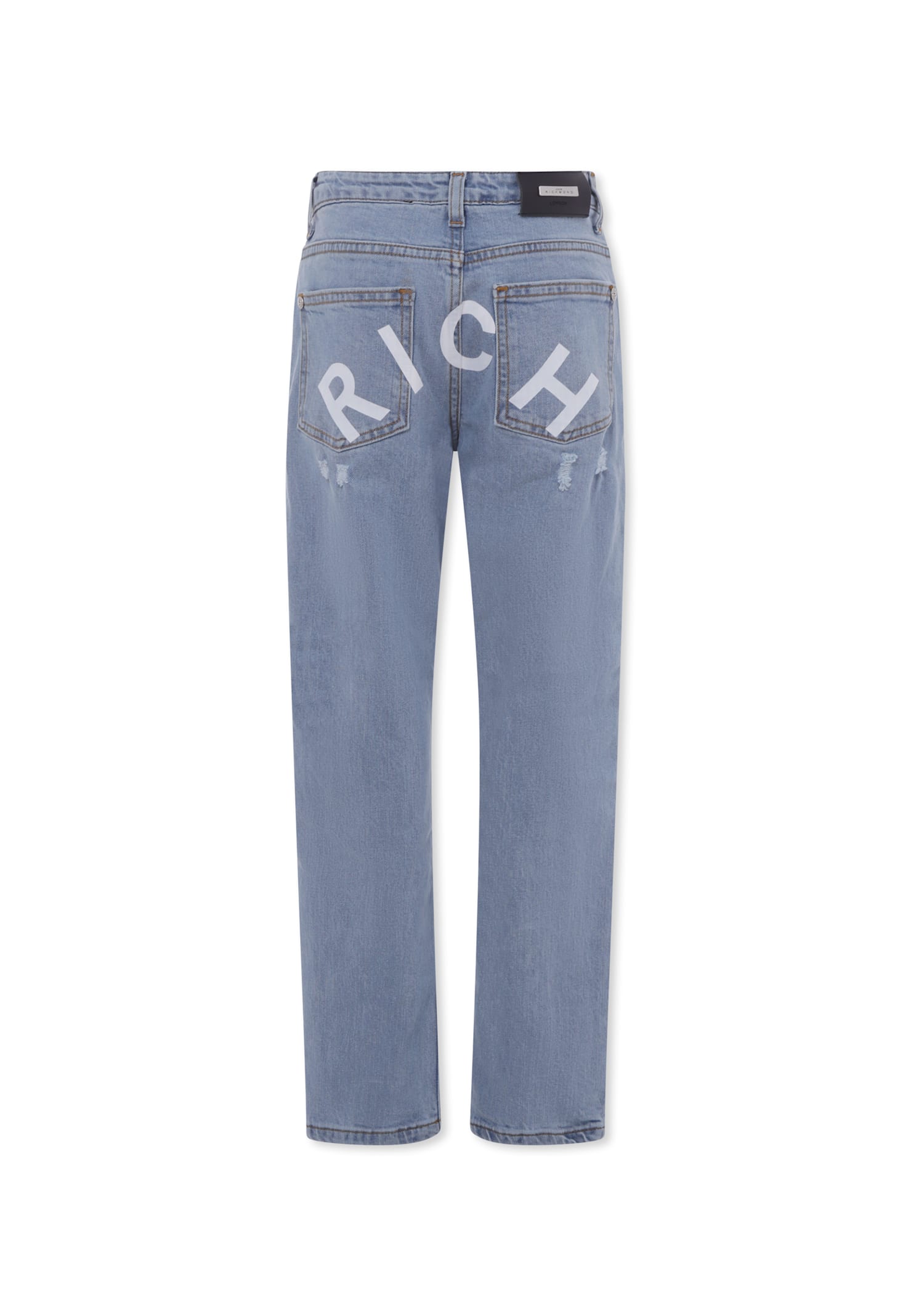 Richmond Light Blu Jeans For Boy With Logo