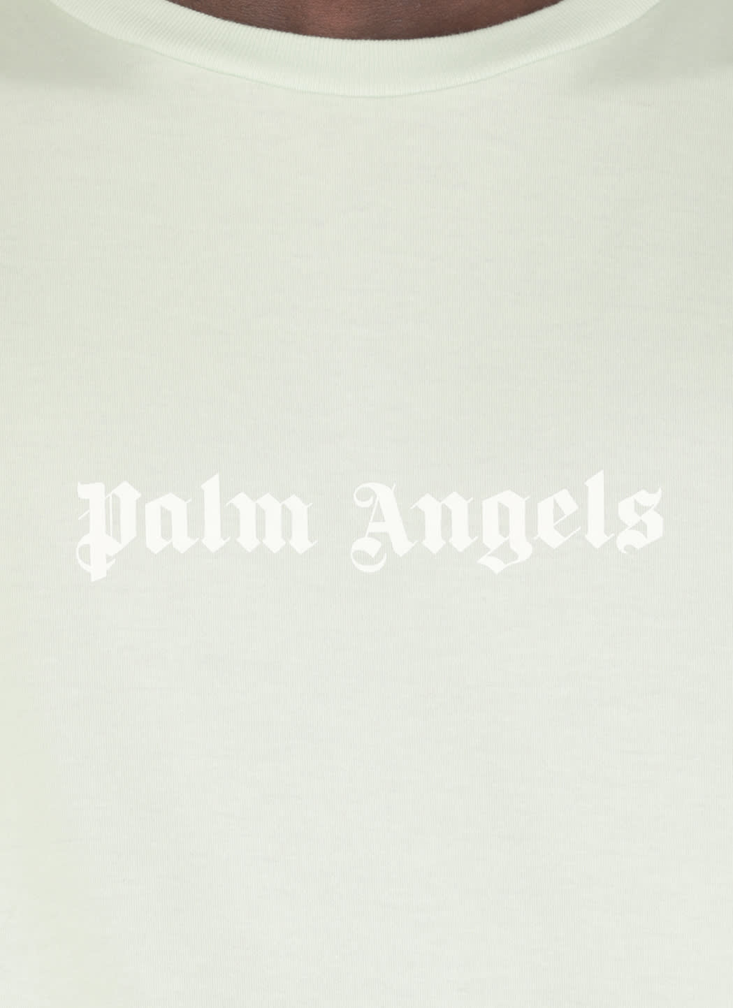 Shop Palm Angels Logo Slim T-shirt In Green