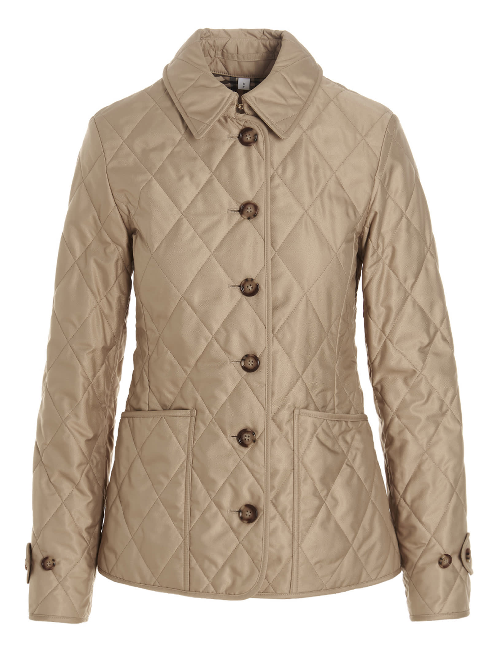 Shop Burberry Farnleigh Jacket In Beige