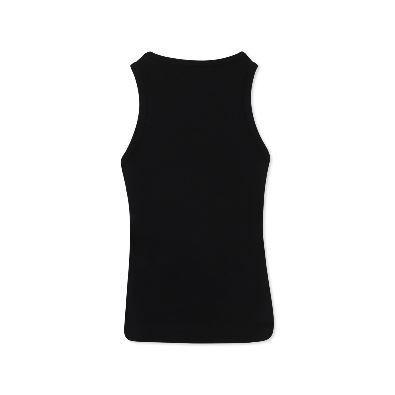 Shop Balmain Black Tank Top For Girl With Logo