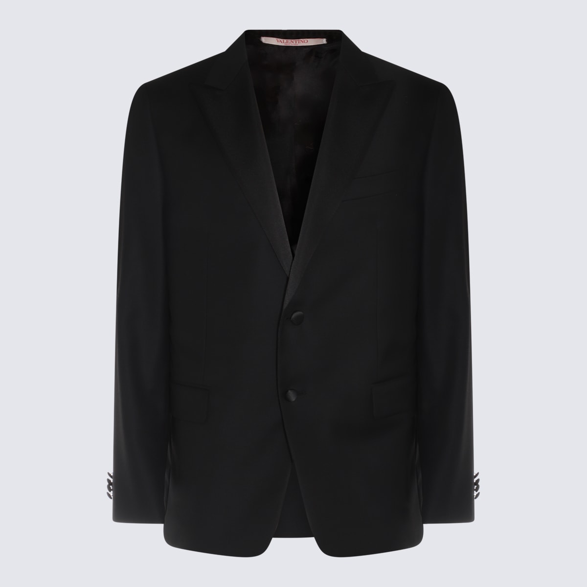 Shop Valentino Black Wool Suits