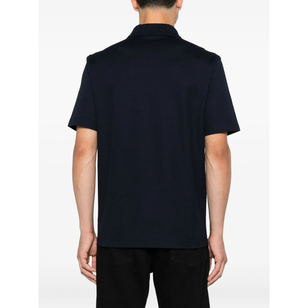 Ferragamo Blue Polo Shirts Men In Blue