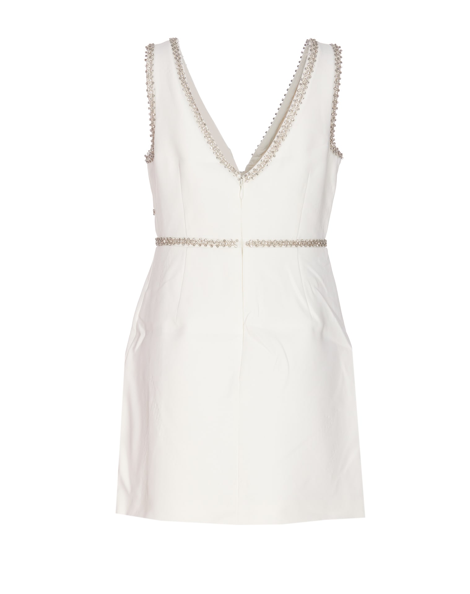 Shop Self-portrait Crepe Mini Dress In White