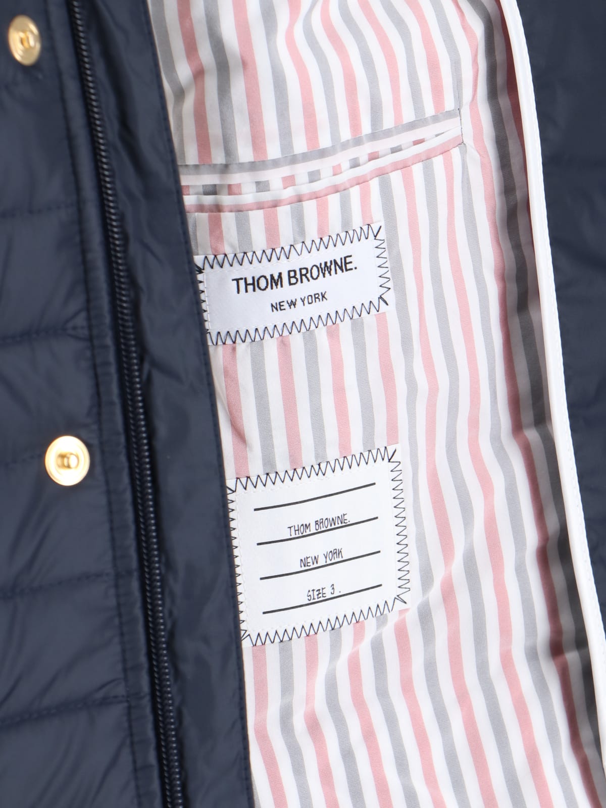 Shop Thom Browne Downfilled Quilted Down Jacket In Blue