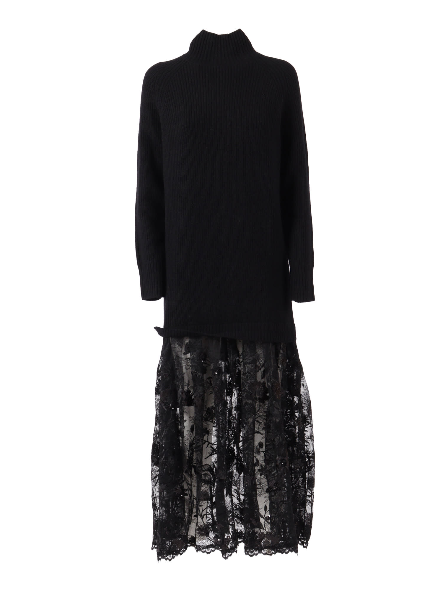 Ermanno Ermanno Scervino Knitted Dress In Black
