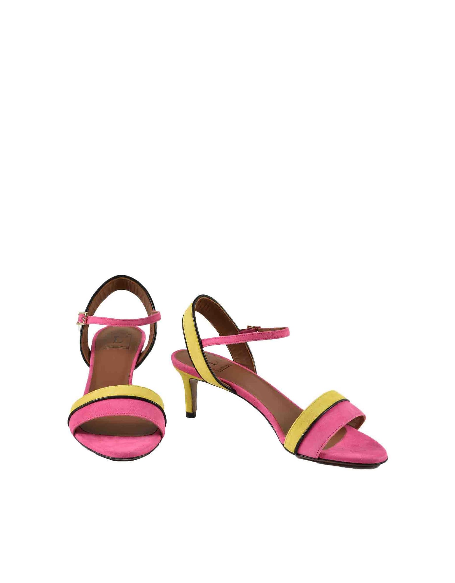 L'Autre Chose Womens Giallo/rosa Sandals