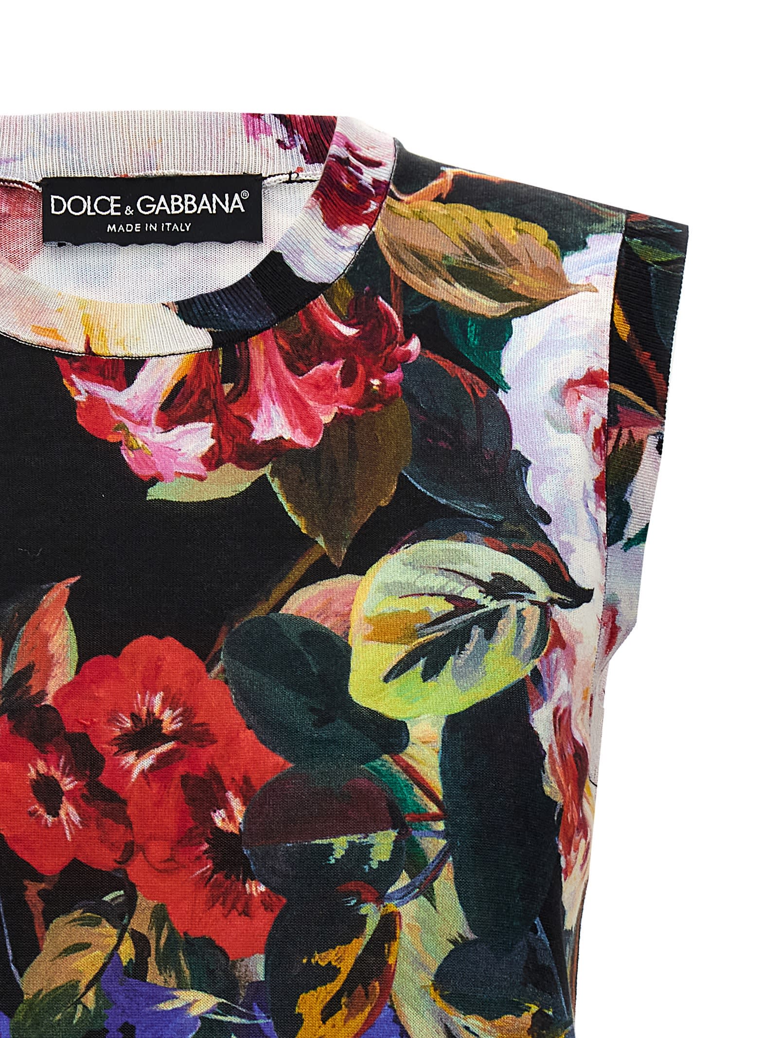 Shop Dolce & Gabbana Roseto Top In Multicolor
