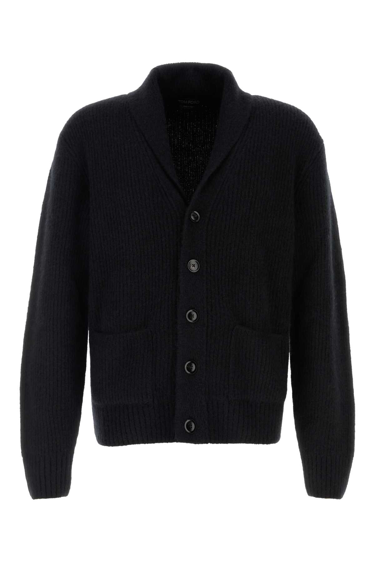 Shop Tom Ford Black Cashmere Blend Cardigan