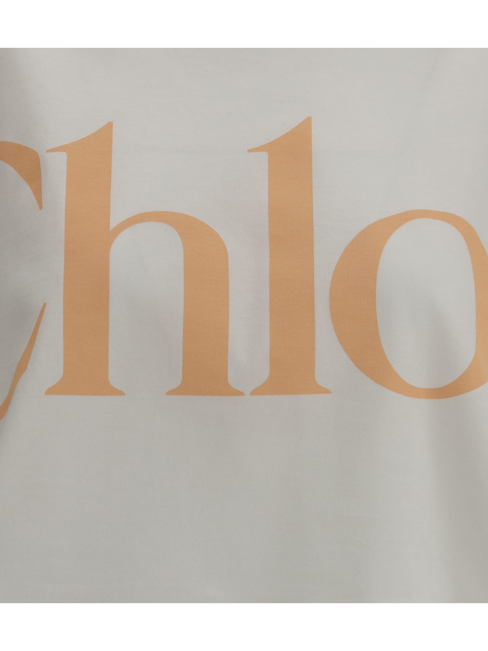 Chloé Oversize Cotton T-shirt In White