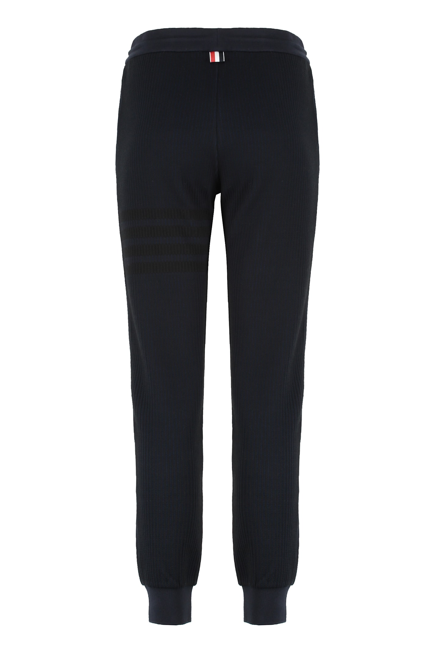 Thom Browne Flecked Knitted Track Pants In Multi