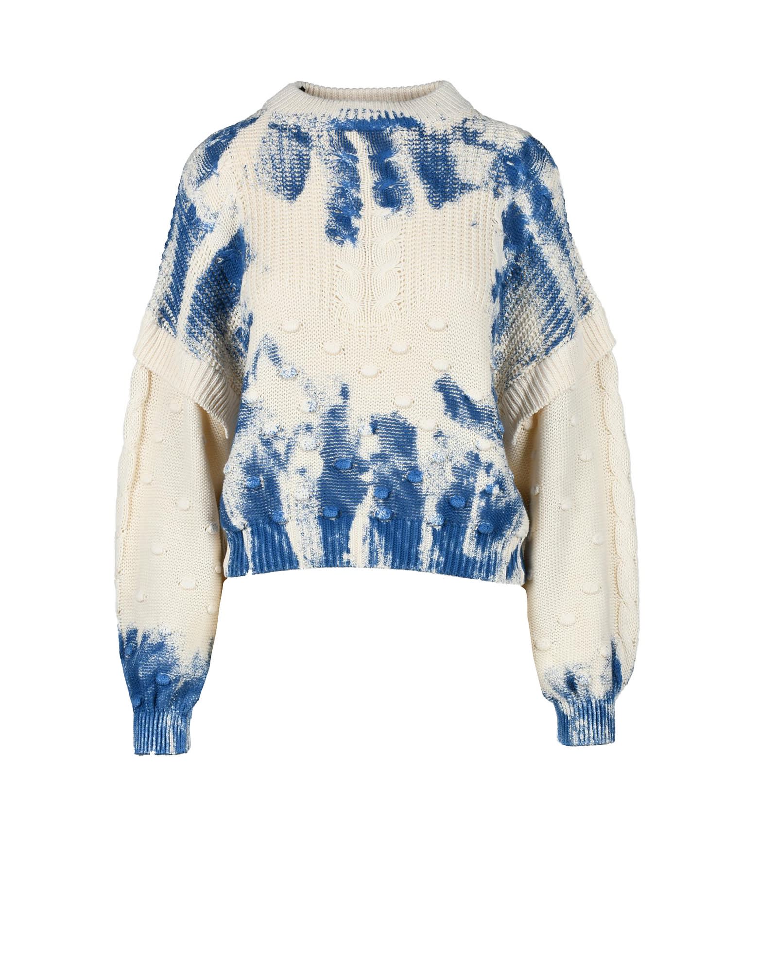 Womens White / Blue Sweater