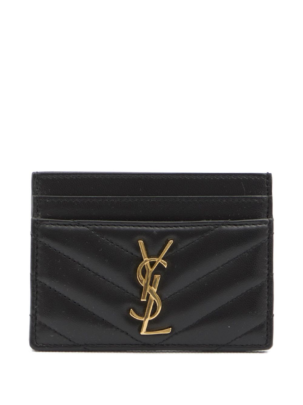 Saint Laurent Card Holder Decorated In Black