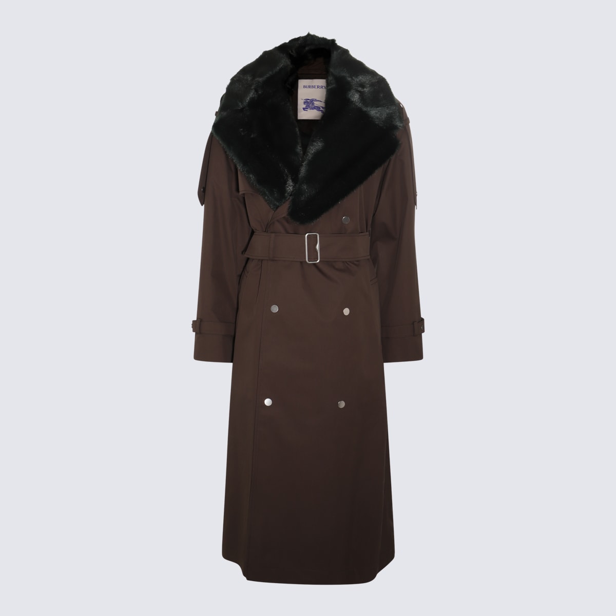 Shop Burberry Otter Cotton Kennington Trench Coat