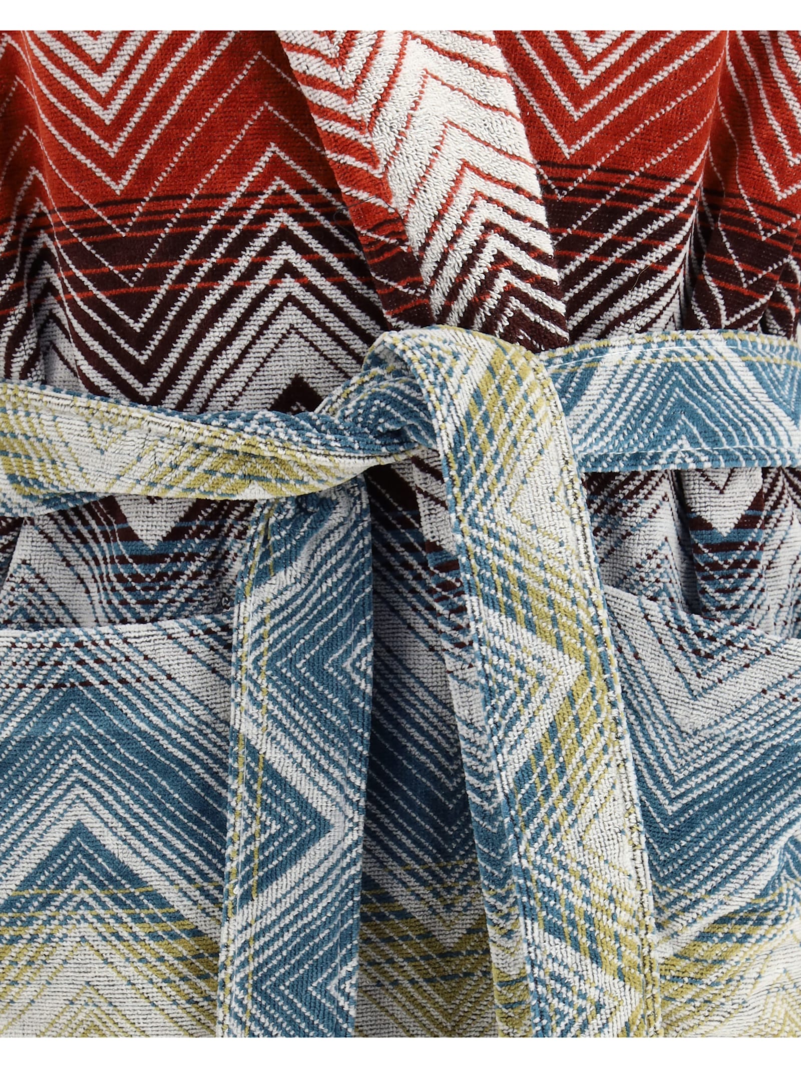 Missoni Marea Hooded Bathrobe In Multi