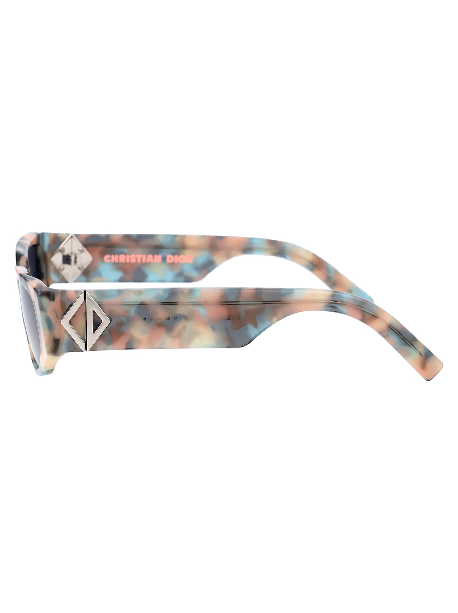 Shop Dior Cd Diamond S7i Sunglasses In 42b0 Coloured Havana / Blue