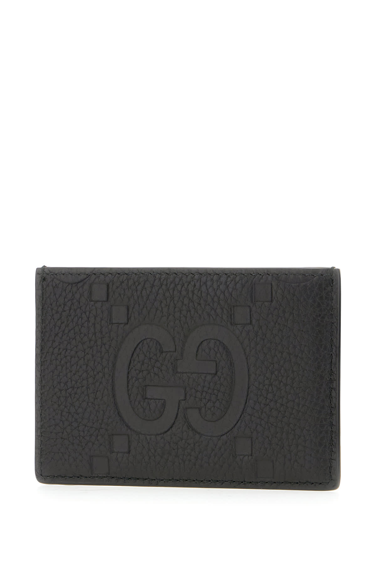 Gucci Black Leather Card Holder In Nero