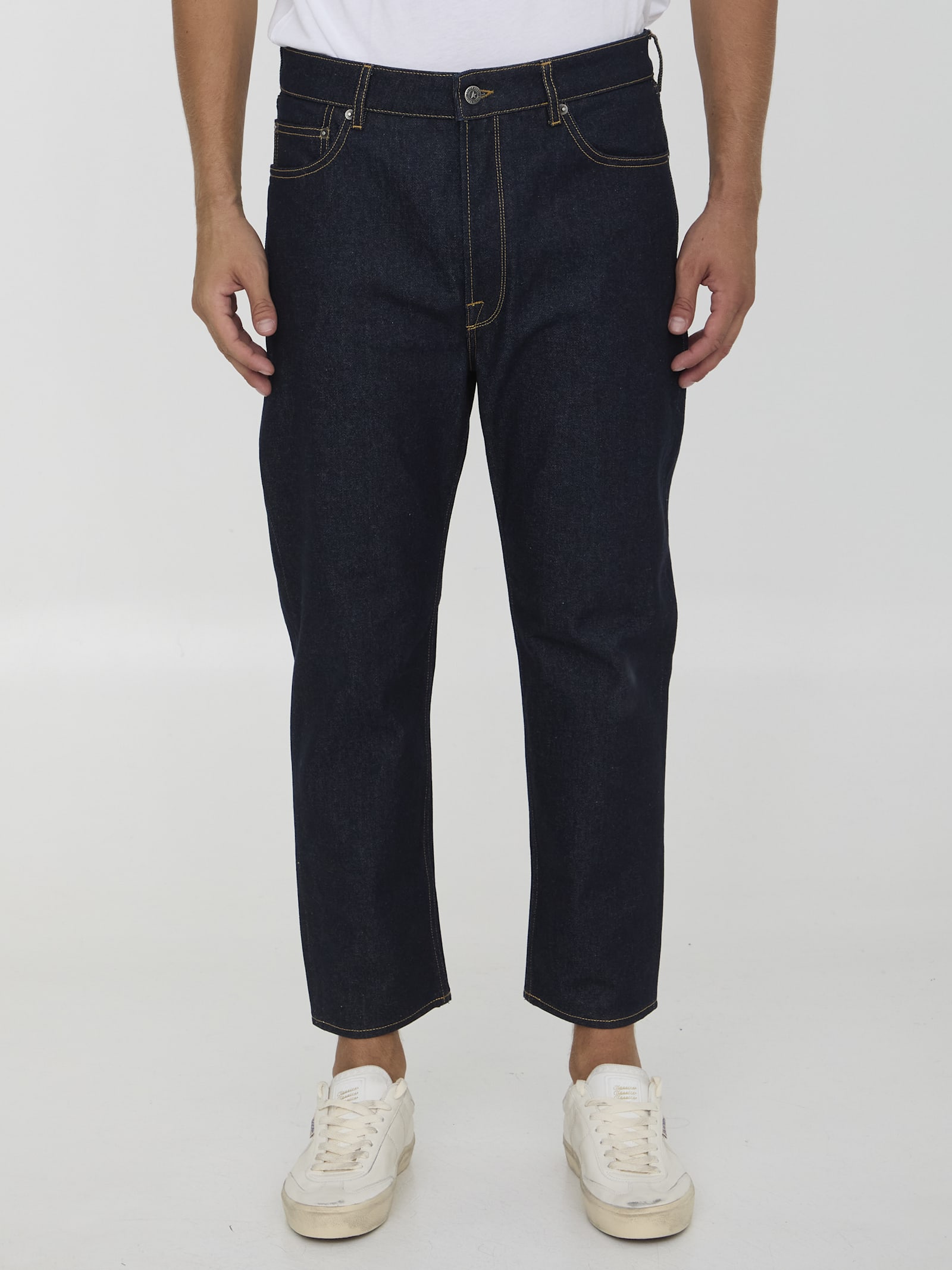 Shop Golden Goose Happy Jeans In Blue