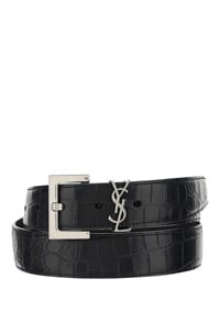 Shop Saint Laurent Belt In Nero