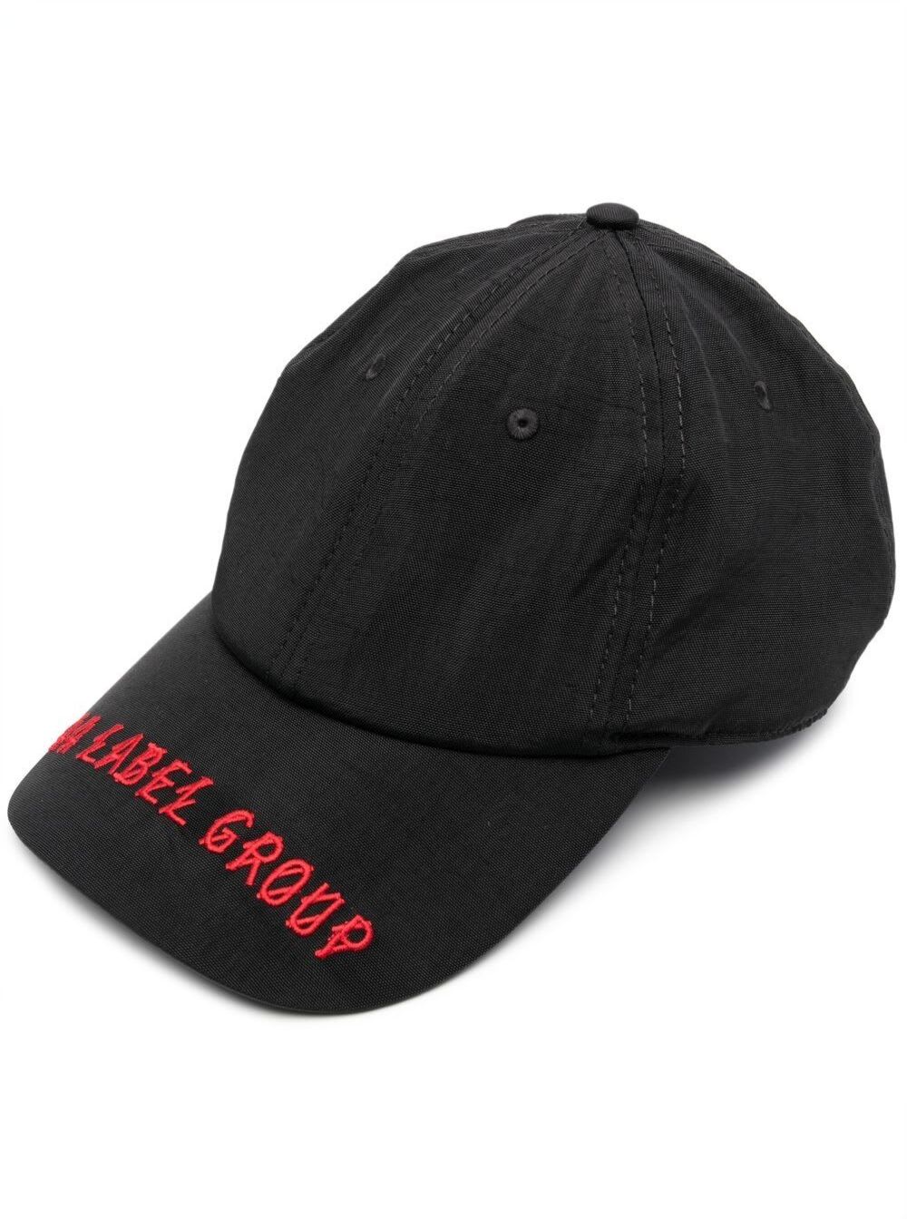44 LABEL GROUP BLACK BASEBALL CAP WITH LOGO EMBROIDERY IN COTTON MAN