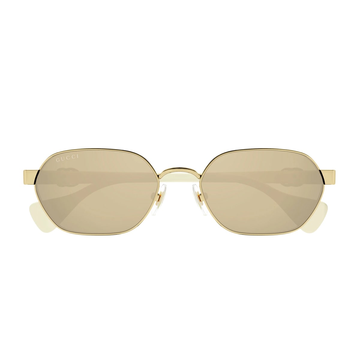 Shop Gucci Gg1593s Line Gg Logo 002 Sunglasses In Oro