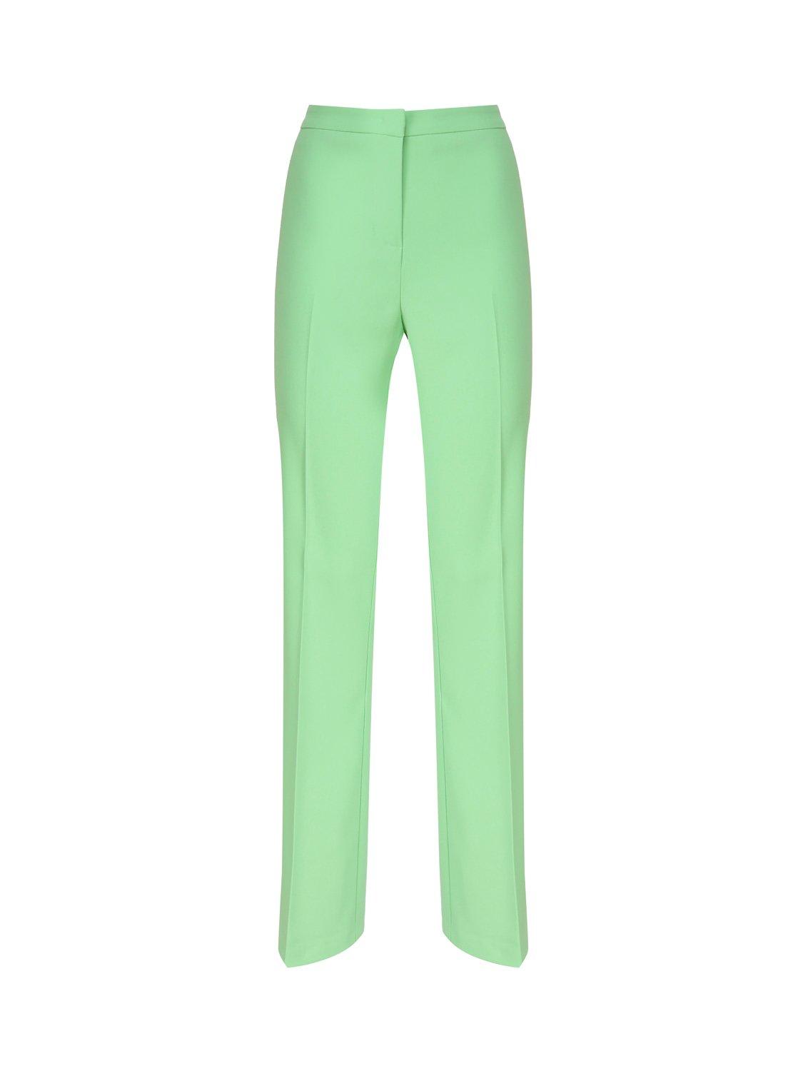 Pinko High-waist Straight-leg Trousers In Verde
