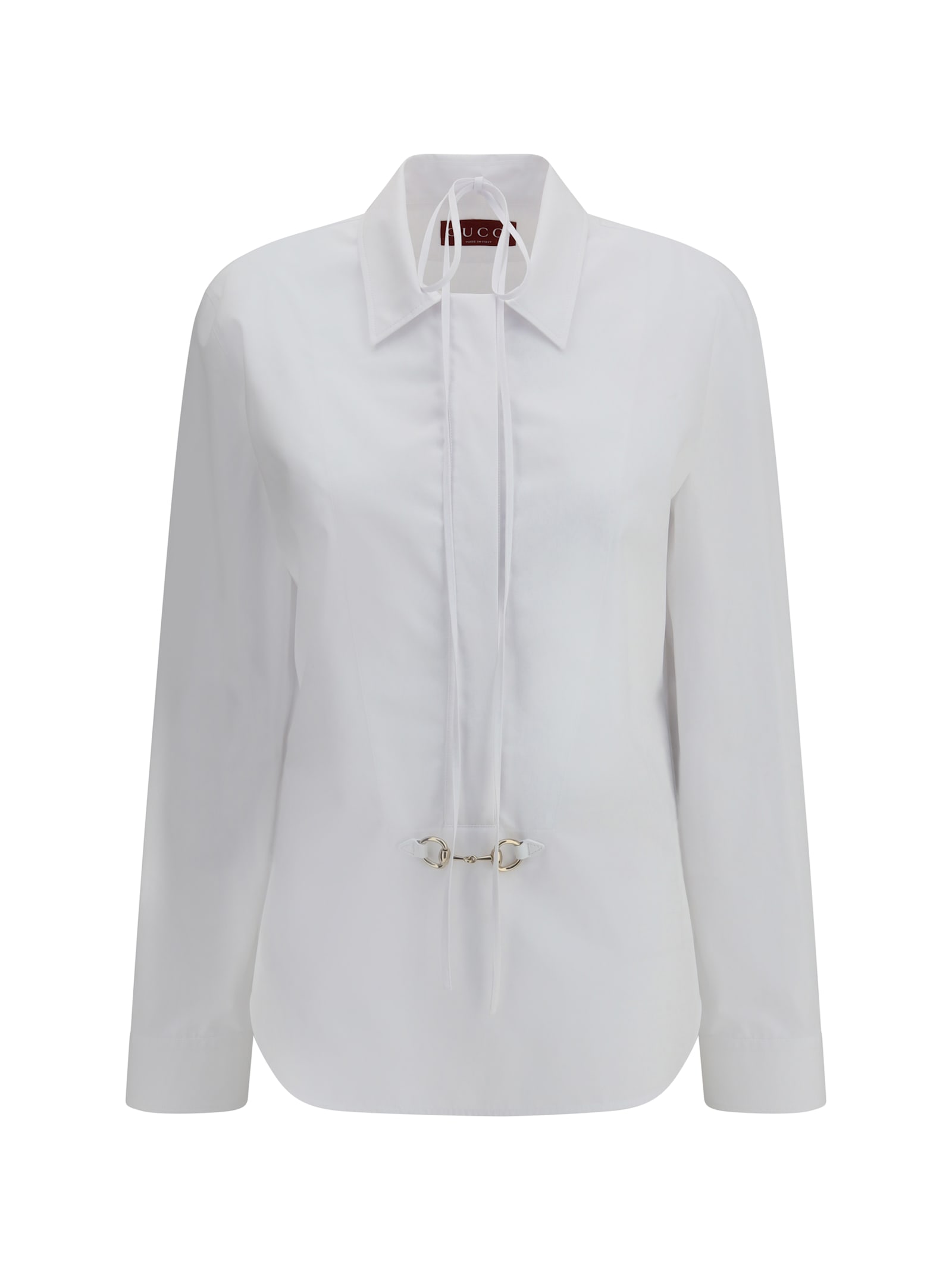 Gucci Shirt With Horsebit In White