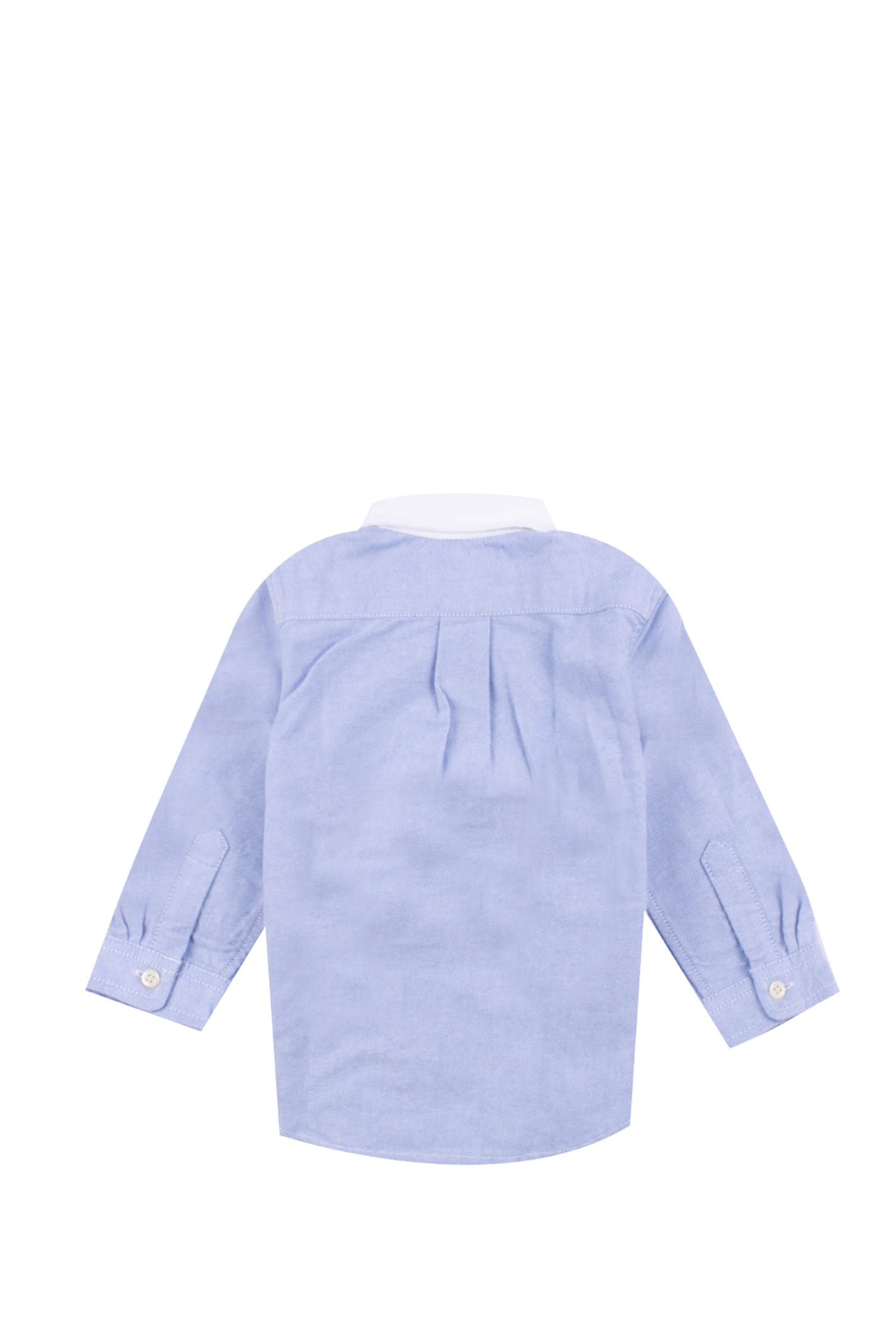 Shop Ralph Lauren Cotton Shirt In Light Blue