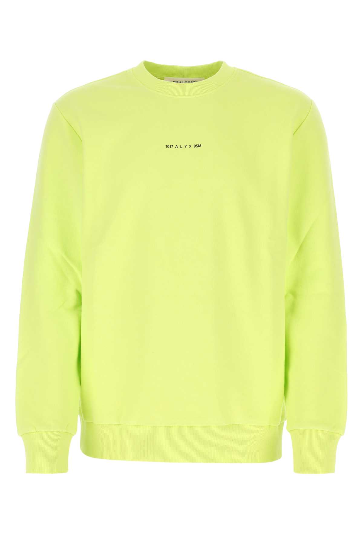Fluo Yellow Cotton Oversize Sweatshirt