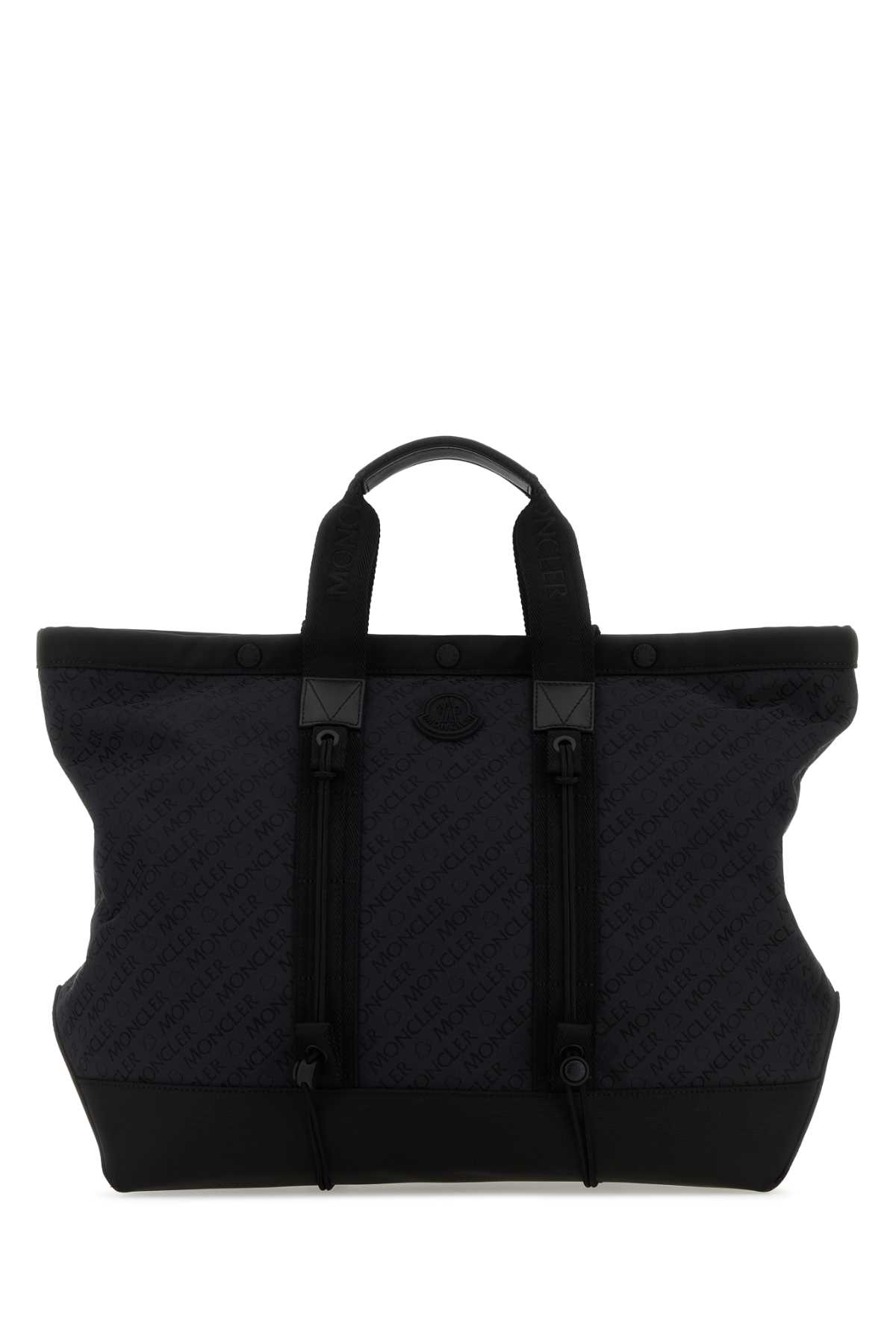 Black Canvas Tech Shopping Bag