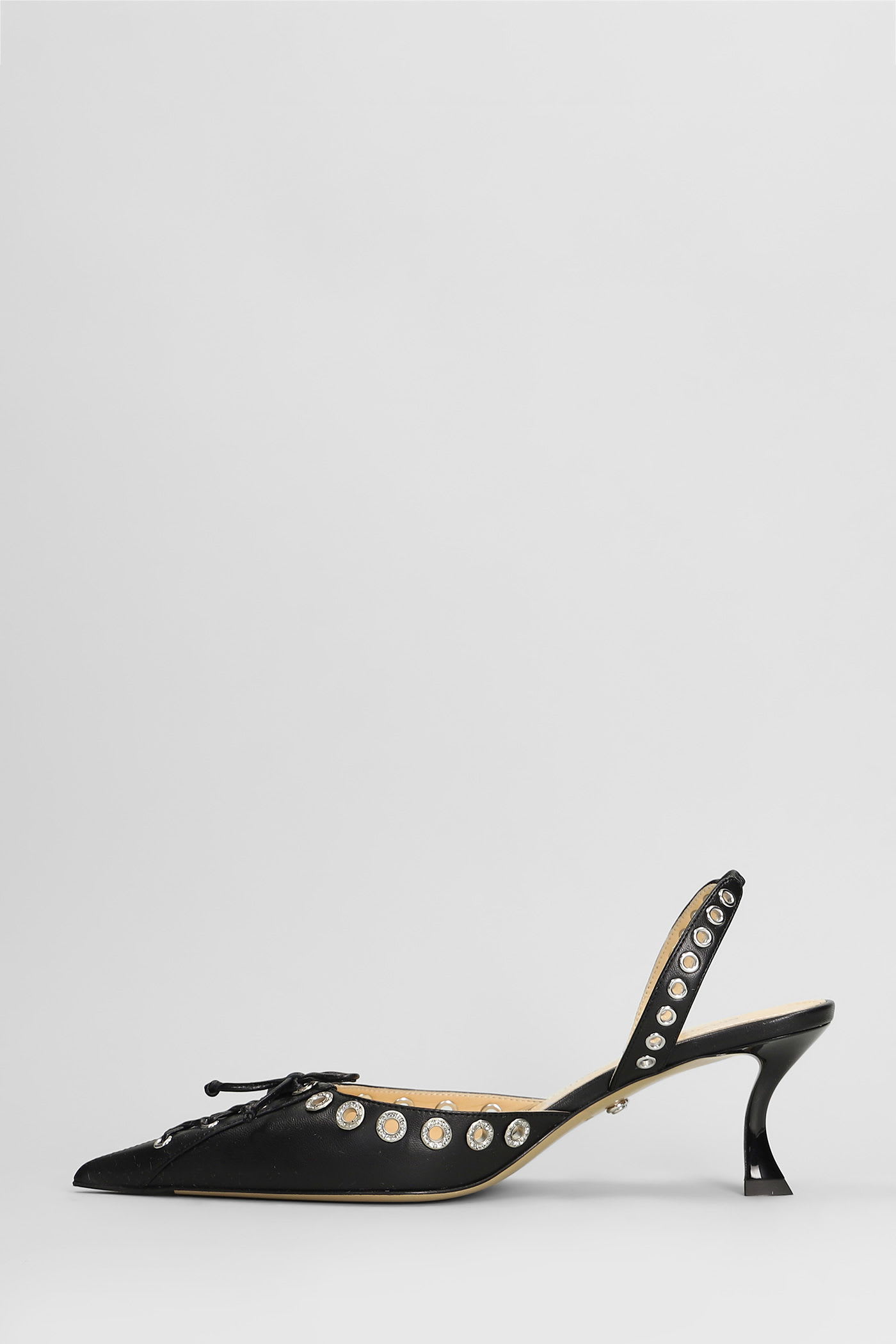 Mach & Mach Crystalized Corset Slingback In Black