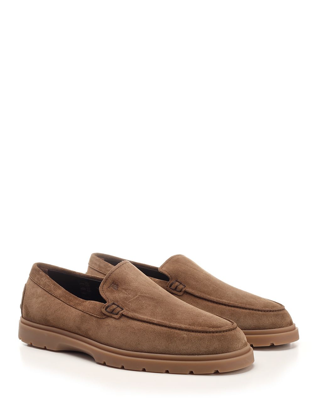 Shop Tod's Loafers Slipper In Suede In Brown