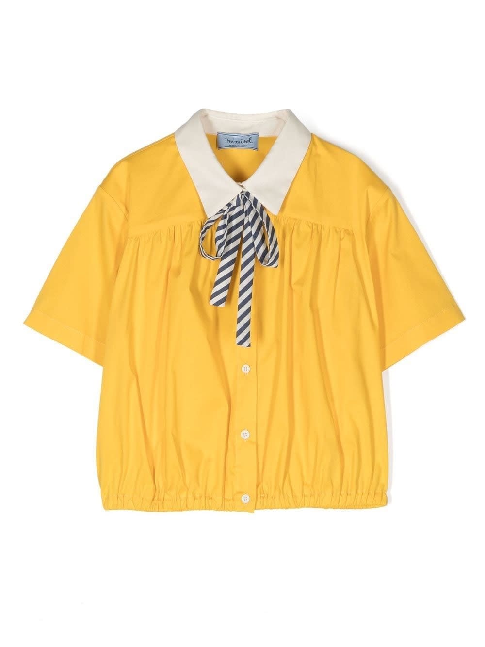 Mimisol Kids' Camicia Con Maniche Corte In Yellow