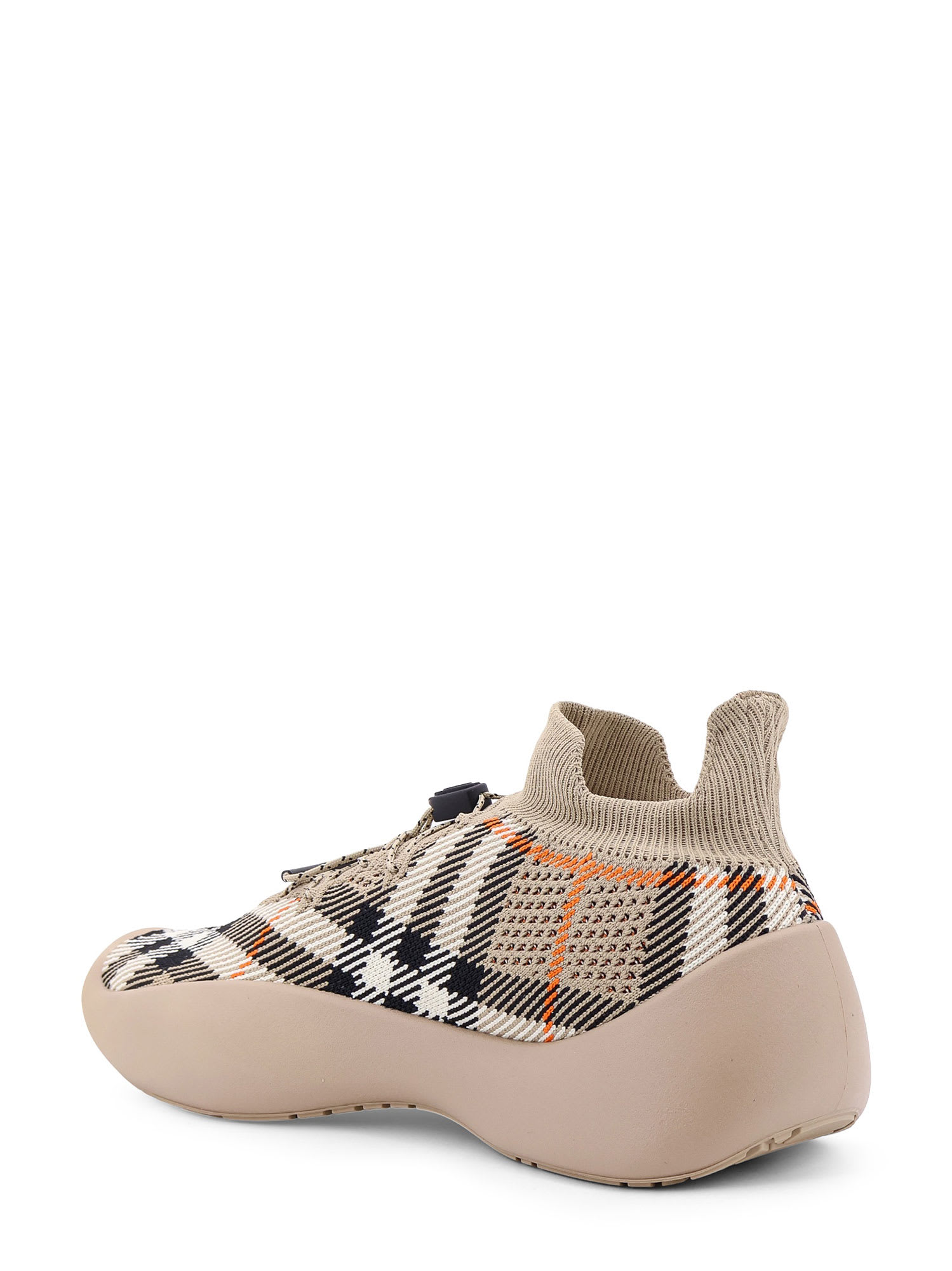 Shop Burberry Neptune Sneakers In Beige