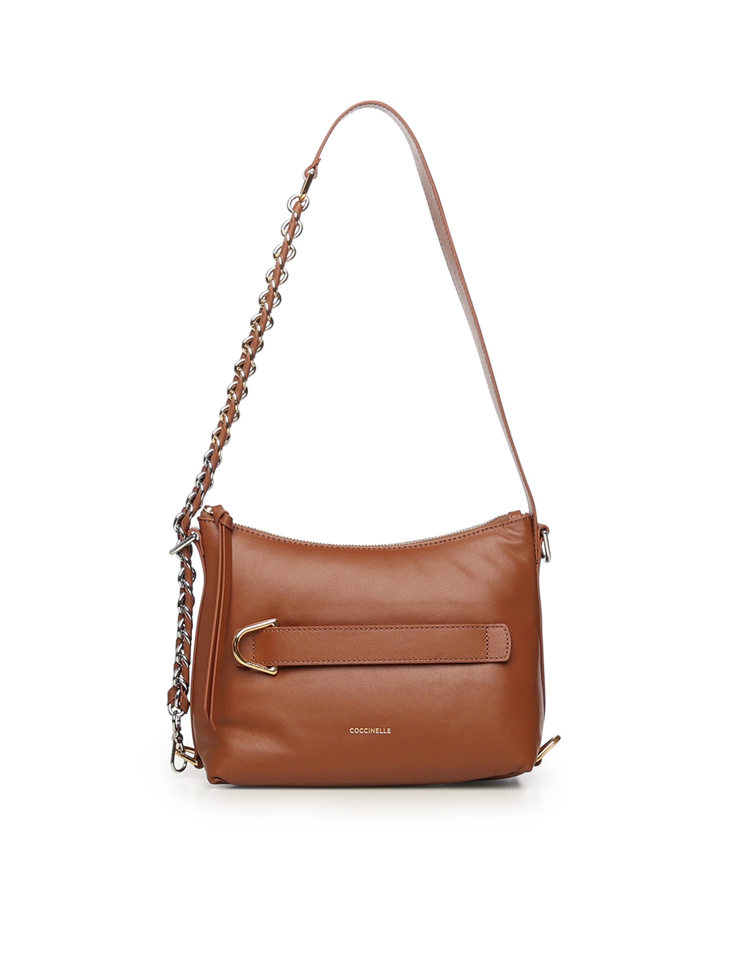 Coccinelle Chain Strap Shoulder Bag In Brown