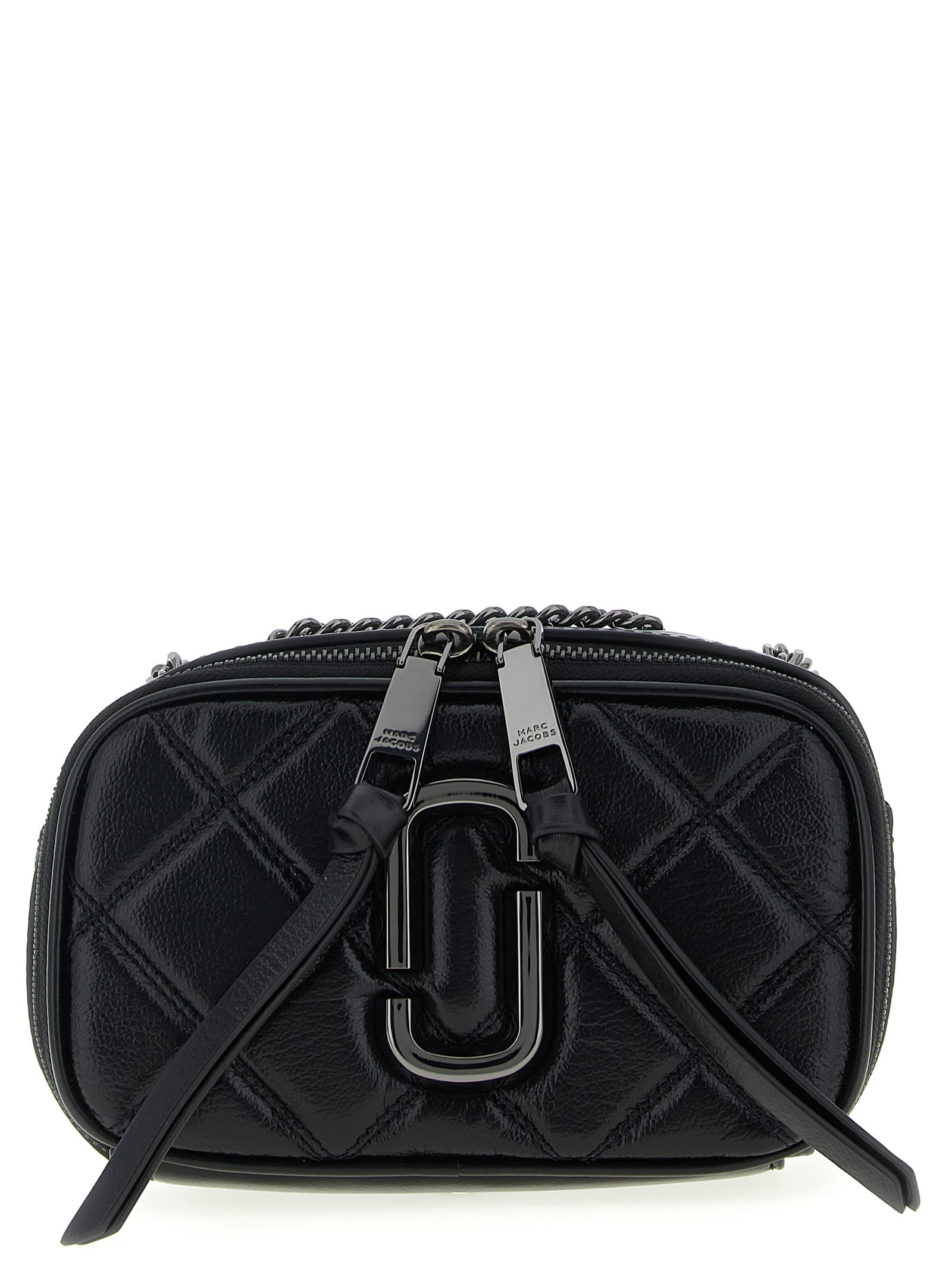 Marc Jacobs The Quilted Softshot Crossbody Bag In Black