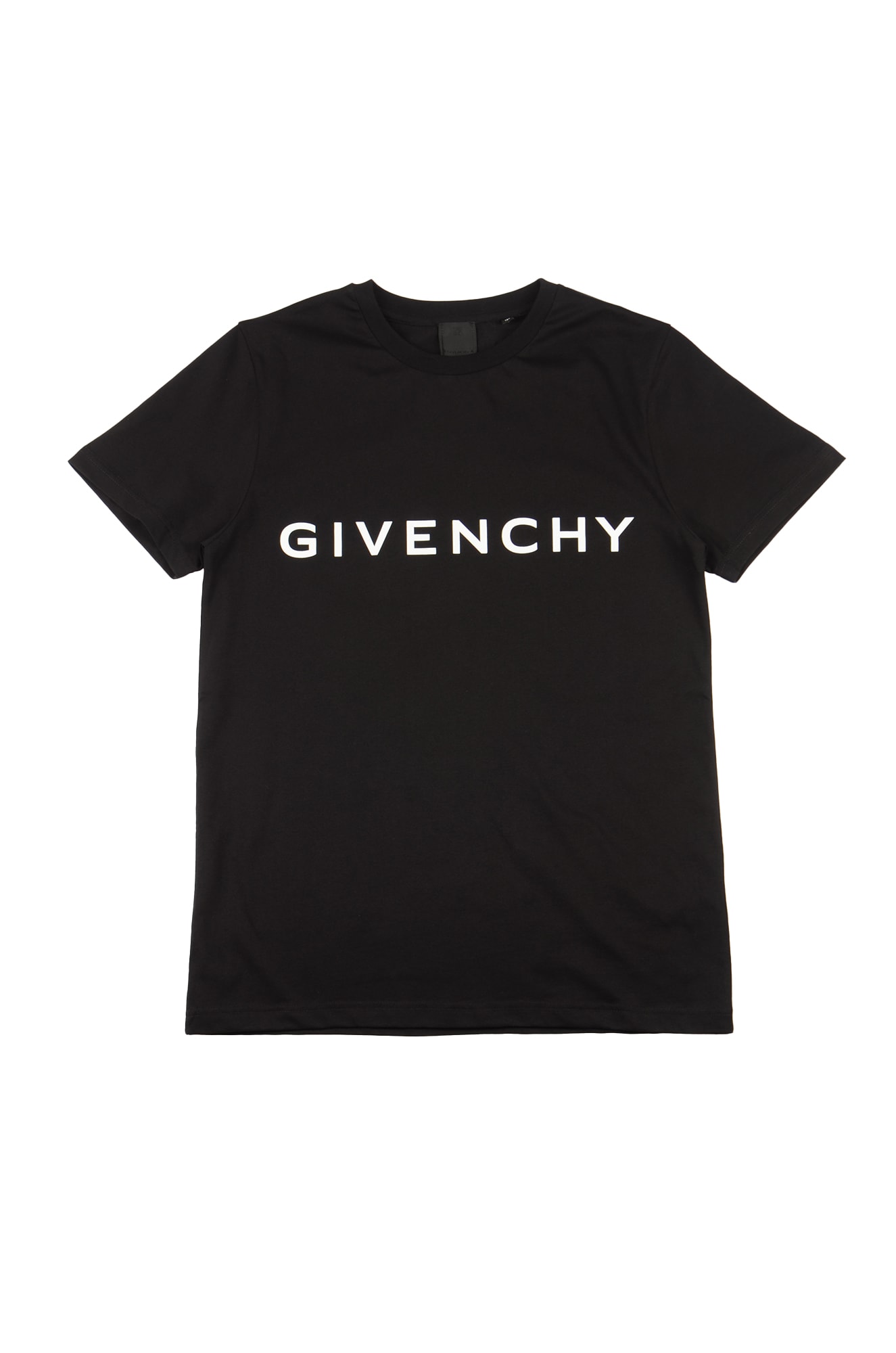 Givenchy Kids' Logo Print Regular T-shirt In Black