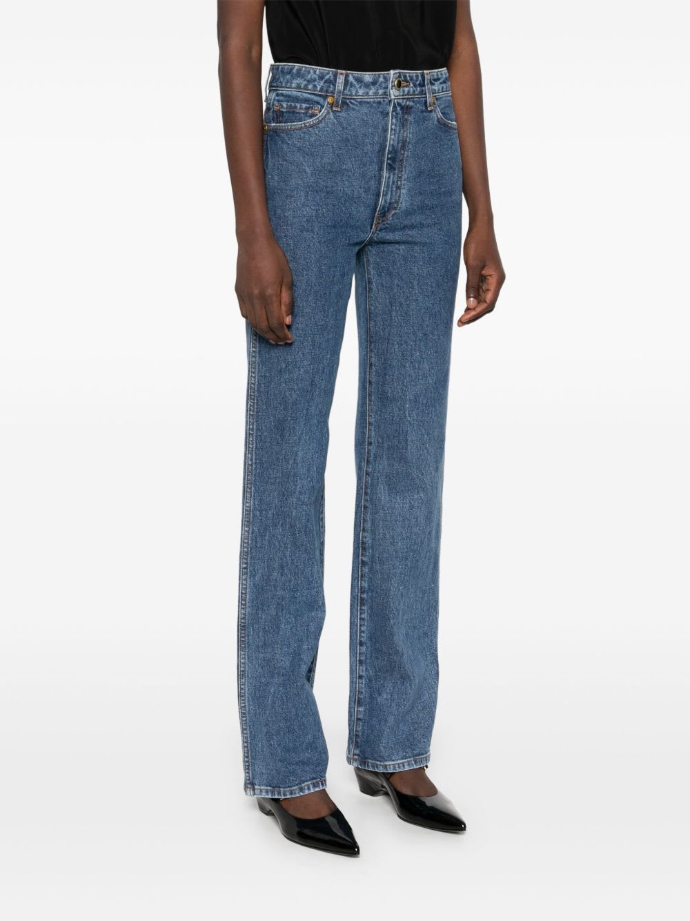 Khaite Danielle Denim Cotton Jeans In Multi