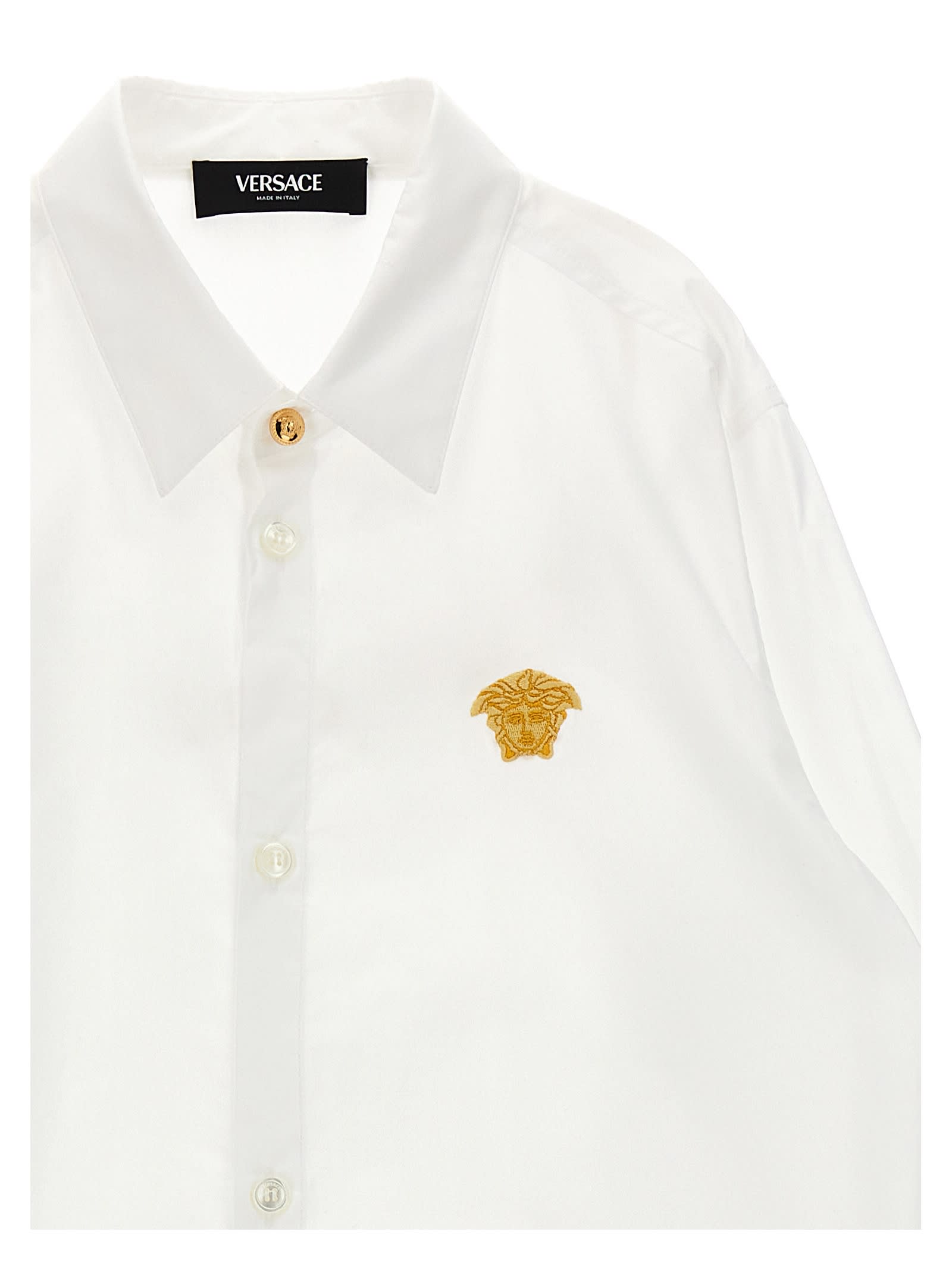 Shop Versace Medusa Shirt In White