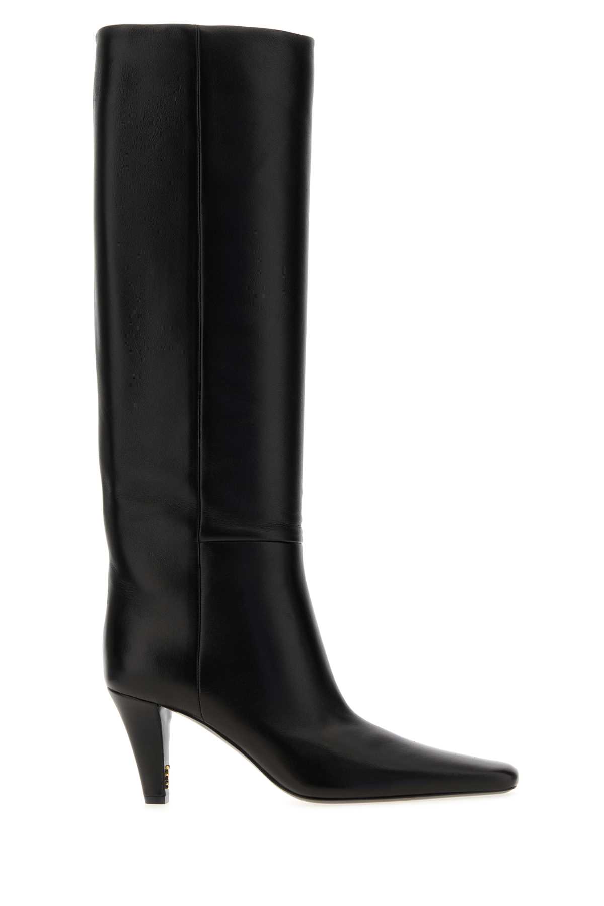 Saint Laurent Black Nappa Leather Boots