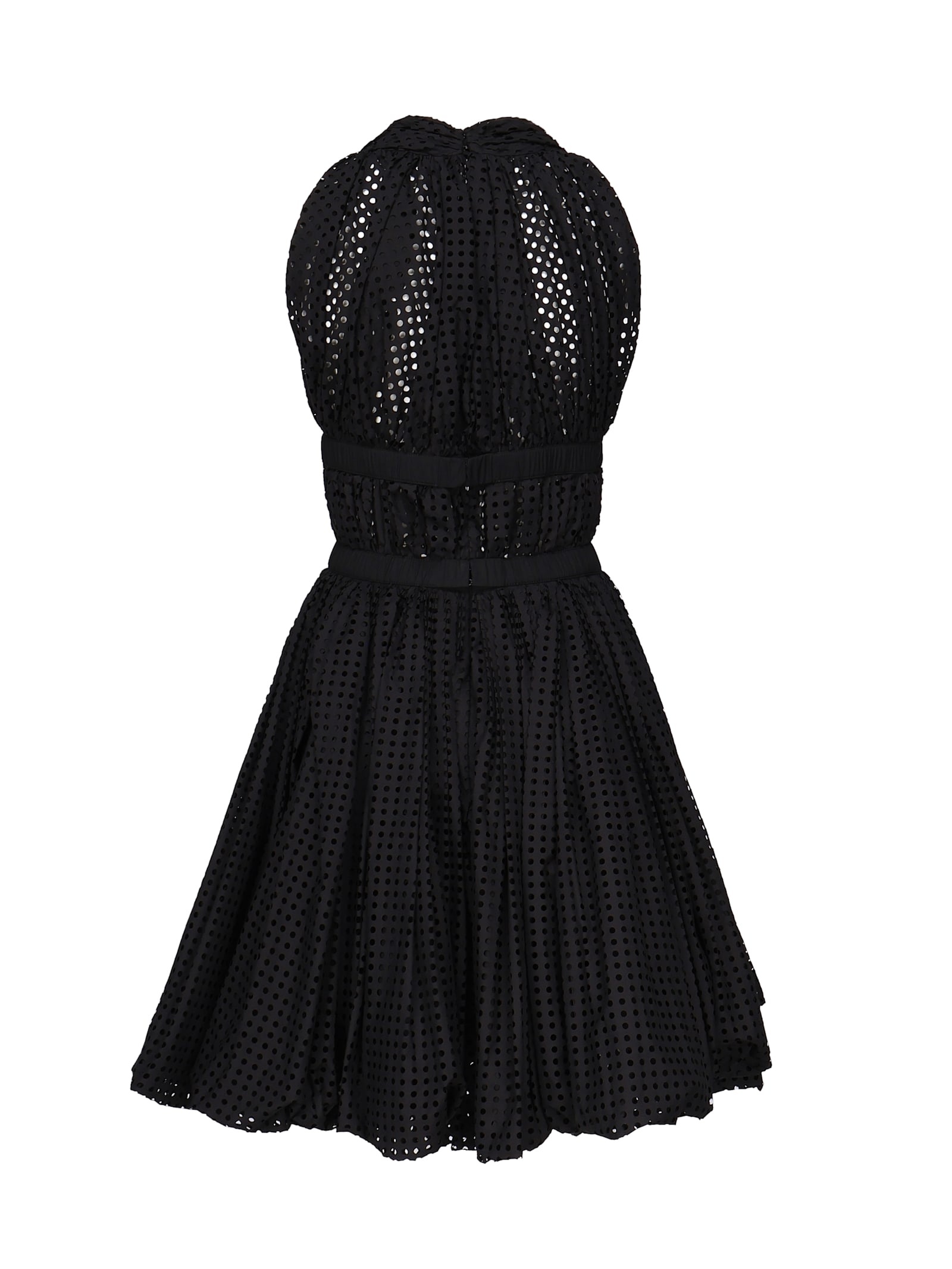 Alaïa Perforated Poplin Mini Dress