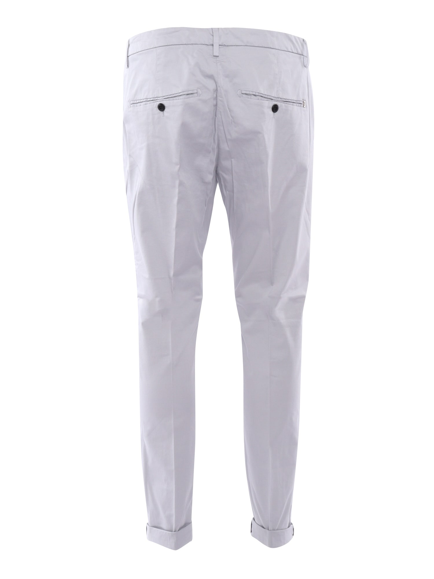 Shop Dondup Gray Chino Trousers In Grey