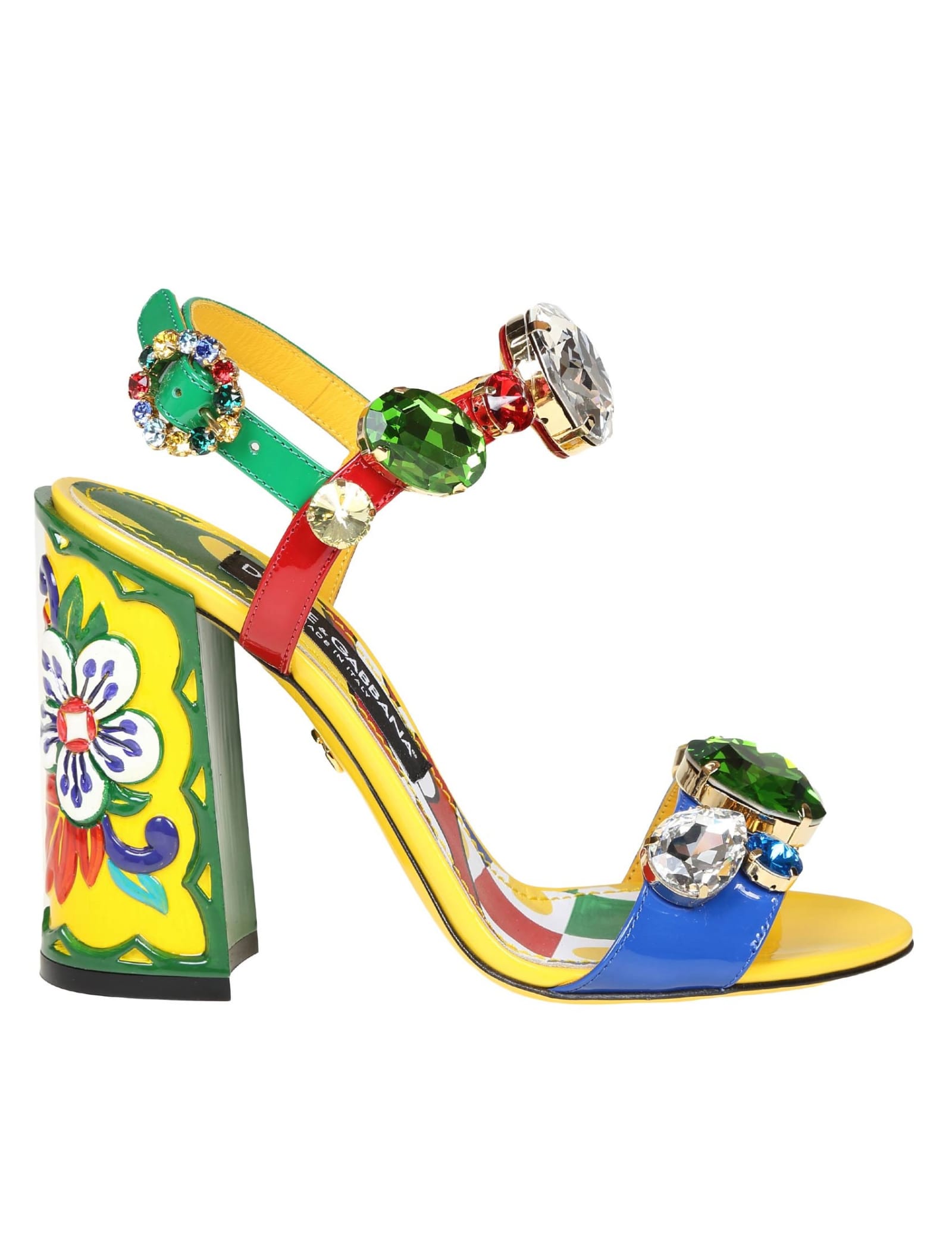 DOLCE & GABBANA KEIRA SANDAL WITH APPLIED STONES