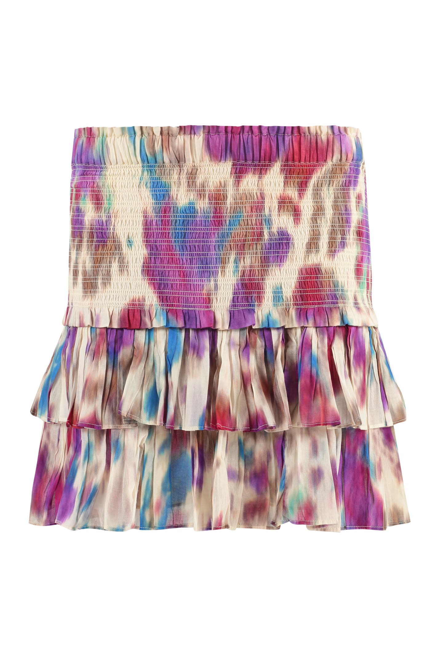 Shop Marant Etoile Naomi Ruffled Mini Skirt In Fuxia