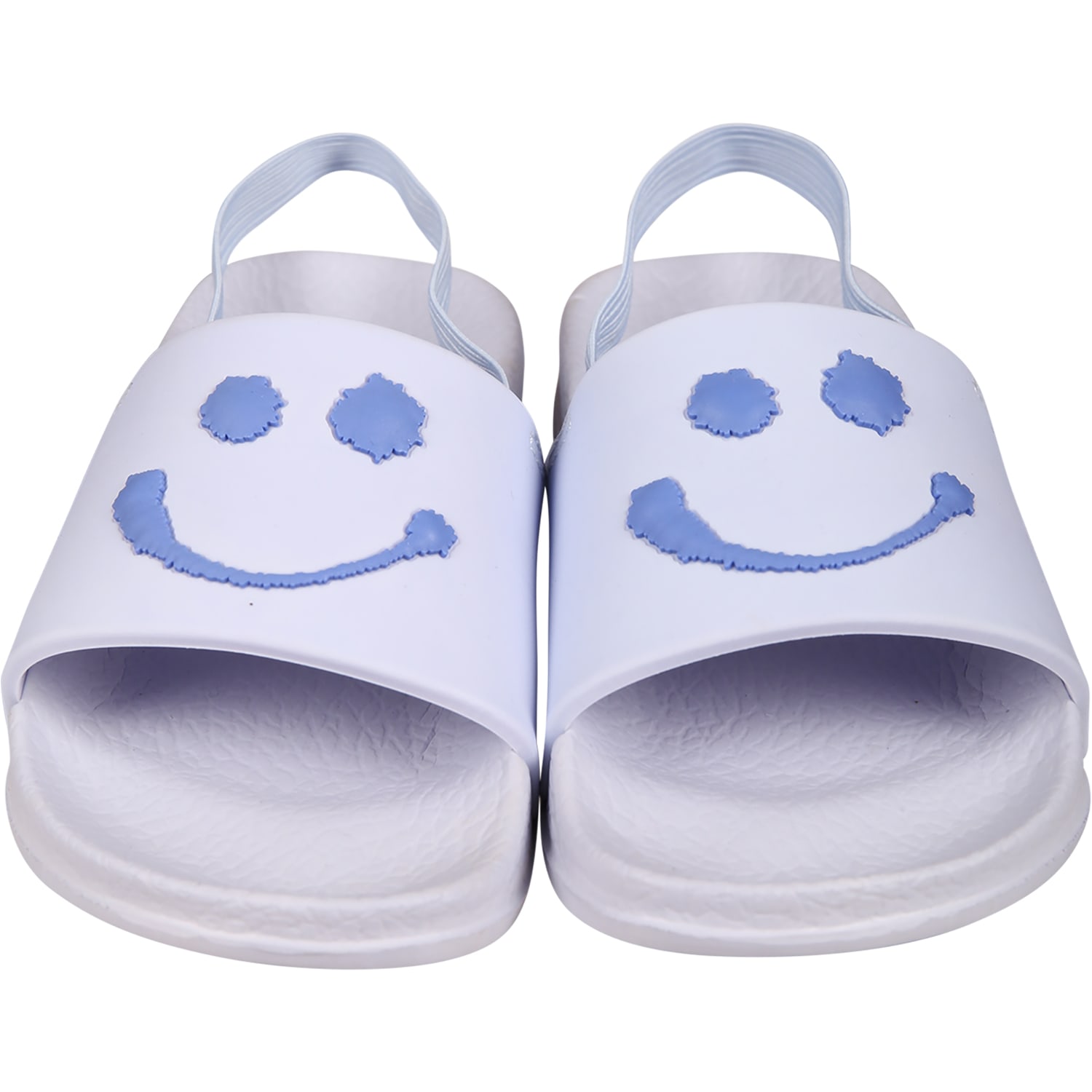 Shop Molo Light Blue Slippers For Babykids With Smiley