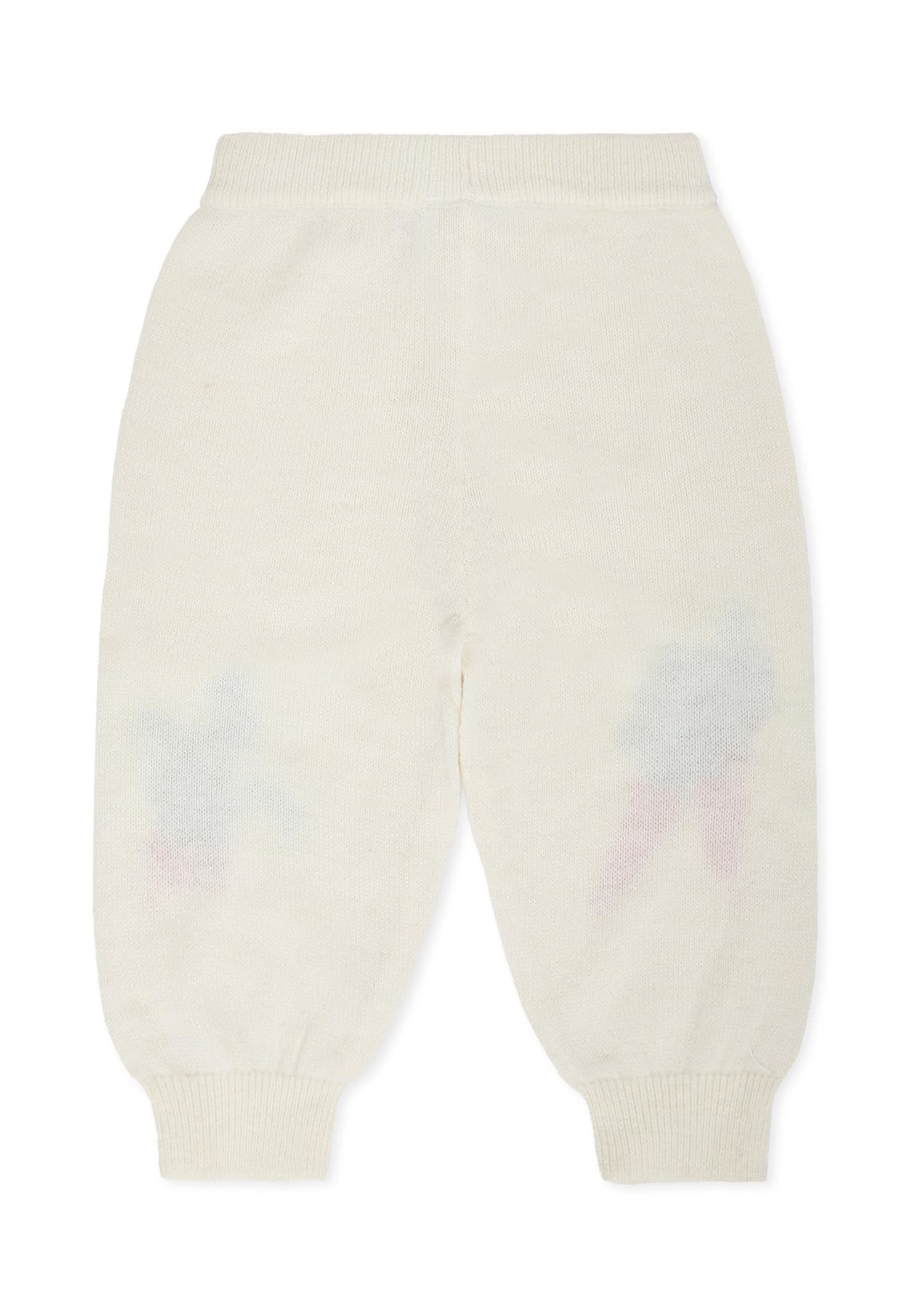 Molo Ivory Trousers For Baby Girl With Carrot In White