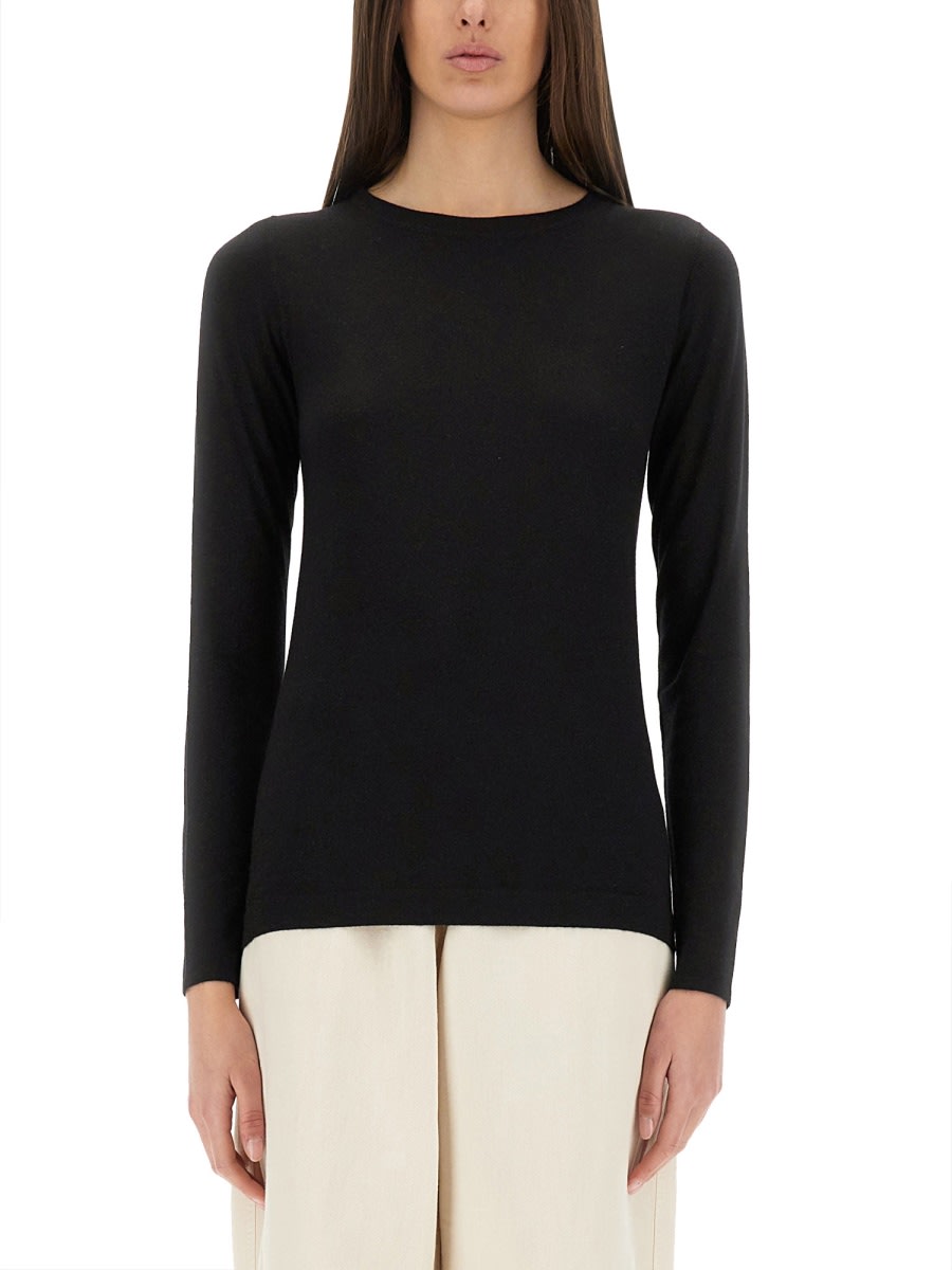 Brunello Cucinelli Cashmere-silk-blend Sweater In Black